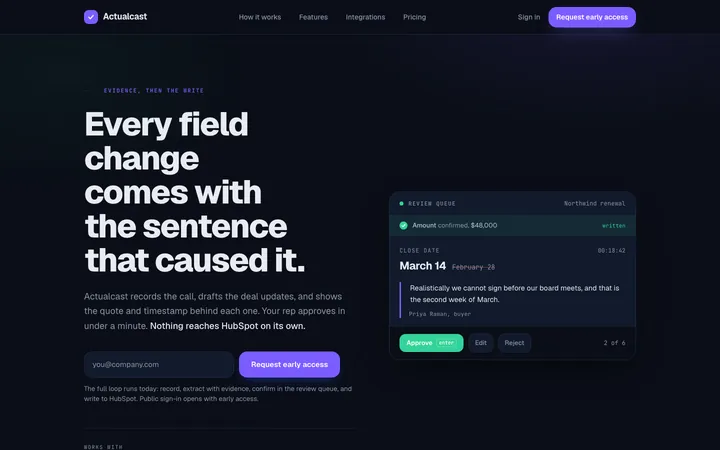 Actualcast homepage