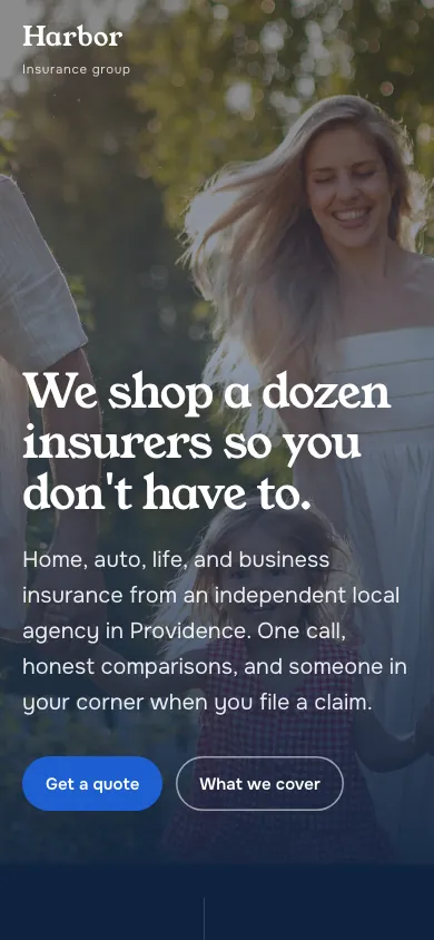 Harbor Insurance Group on a phone