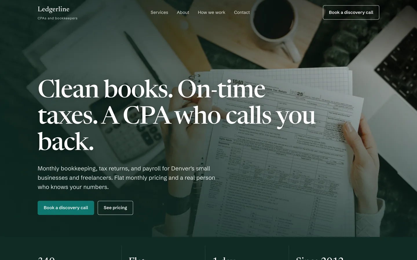 Ledgerline, a showcase accounting firm website built by WeBuildYours