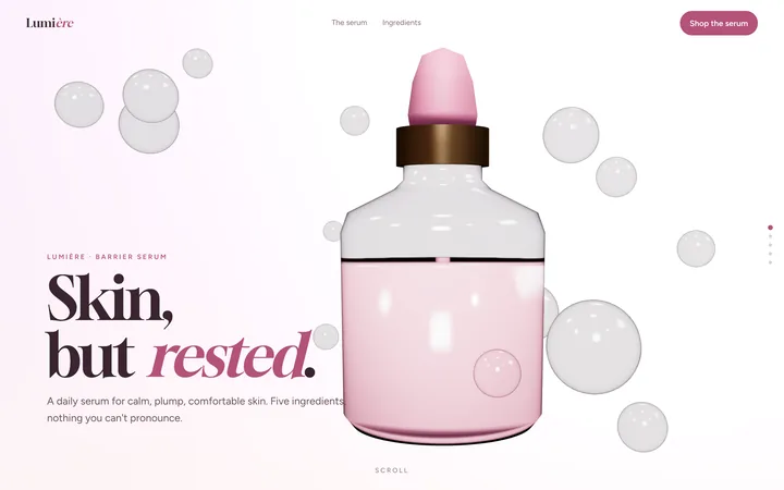 Lumière, a flagship 3D site built by WeBuildYours