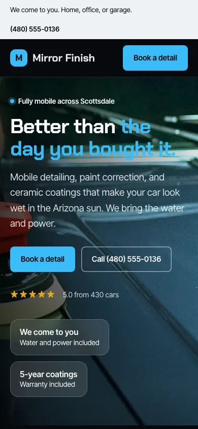 Mirror Finish on a phone