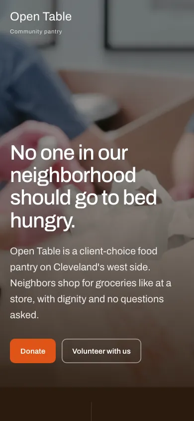 Open Table Pantry on a phone
