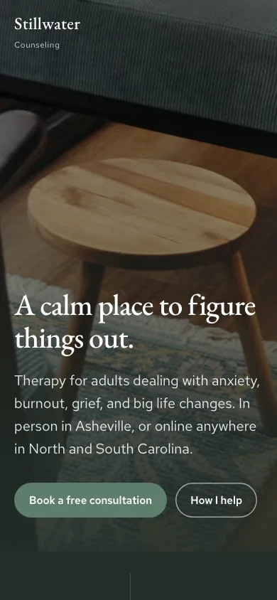 Stillwater Counseling on a phone